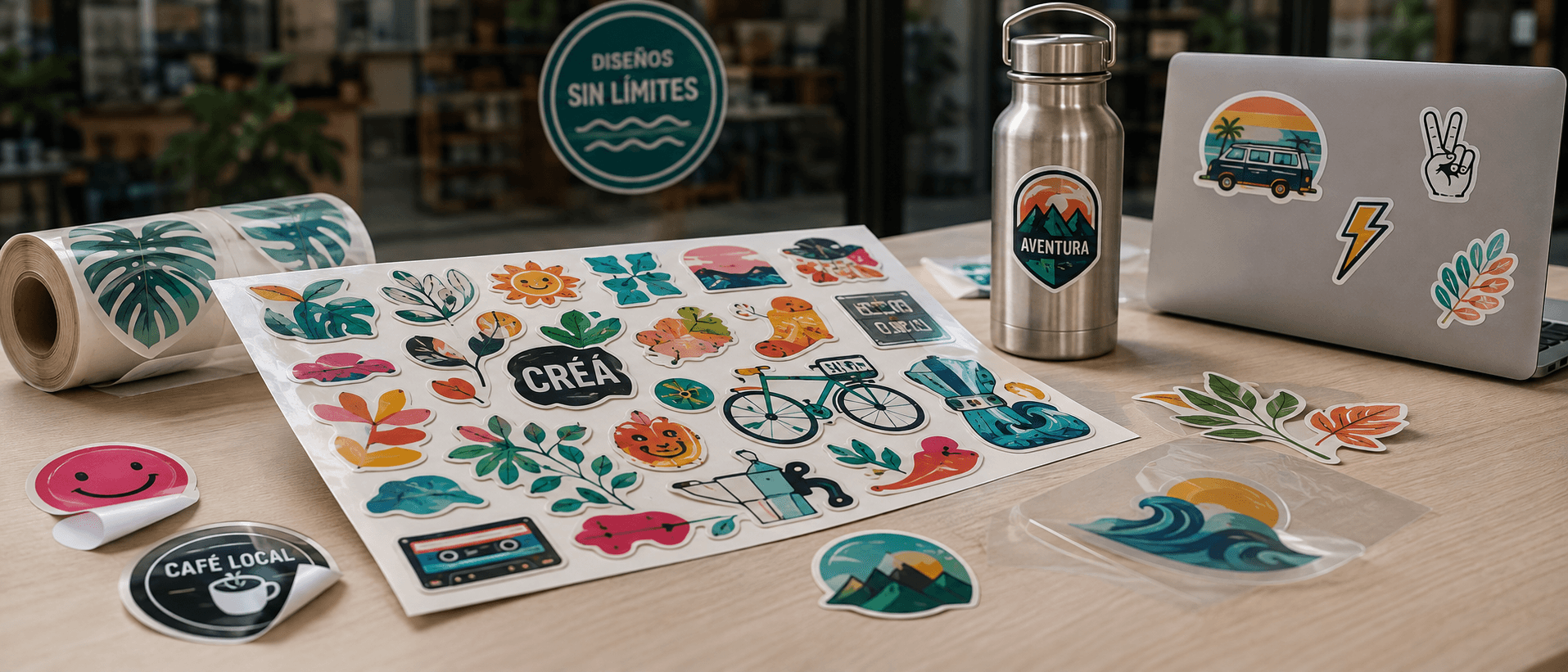 Calcos y stickers troquelados a la forma del diseño